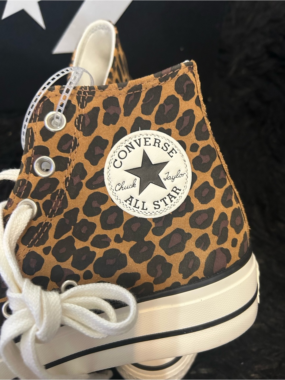 CONVERSE Ctas animal print suede platform lace up shoes sneakers sz 8 new - Picture 5 of 8